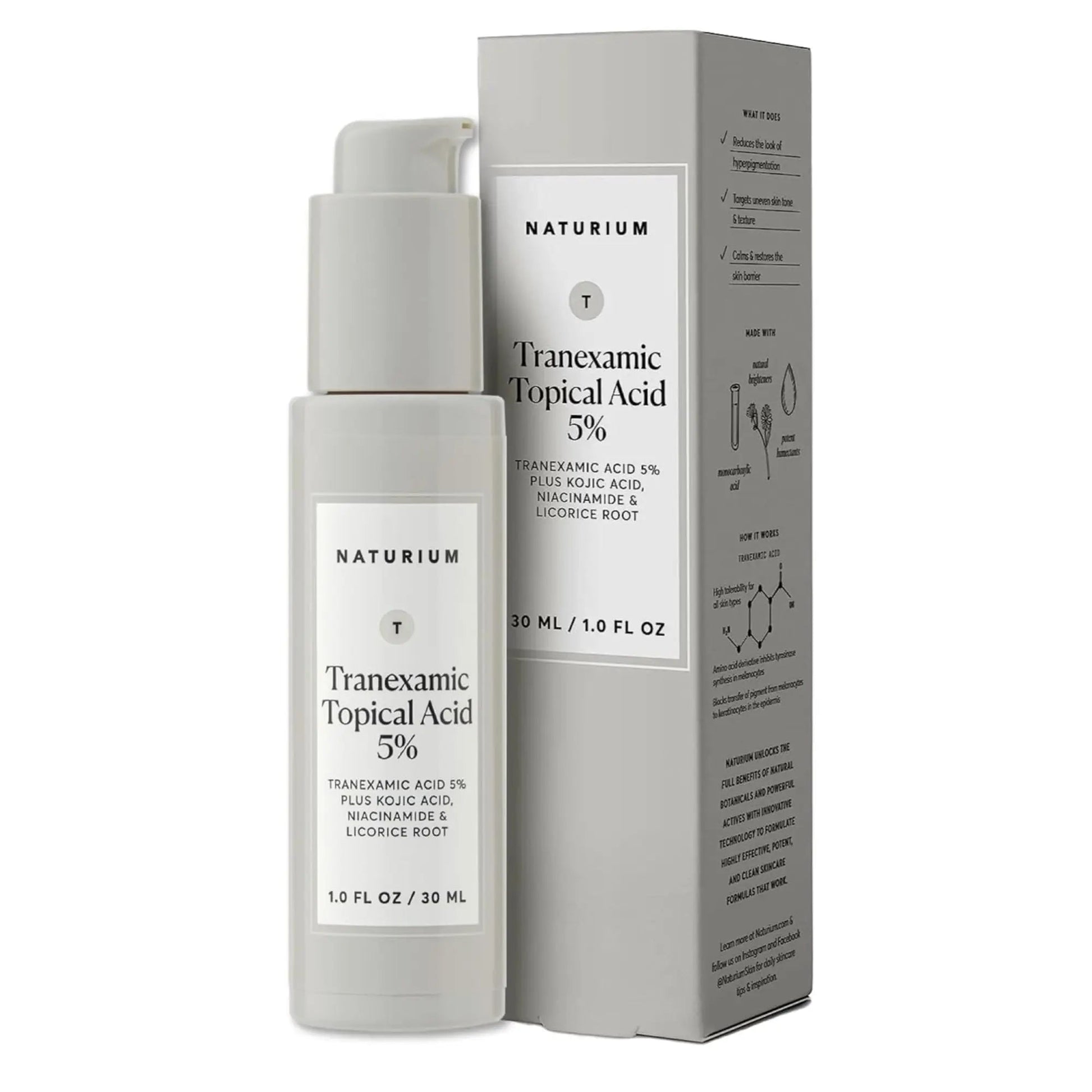 Naturium - Tranexamic Topical Acid 5%, with Kojic Acid - 1 fl oz( 30ml) - Antiaging Cosmetics