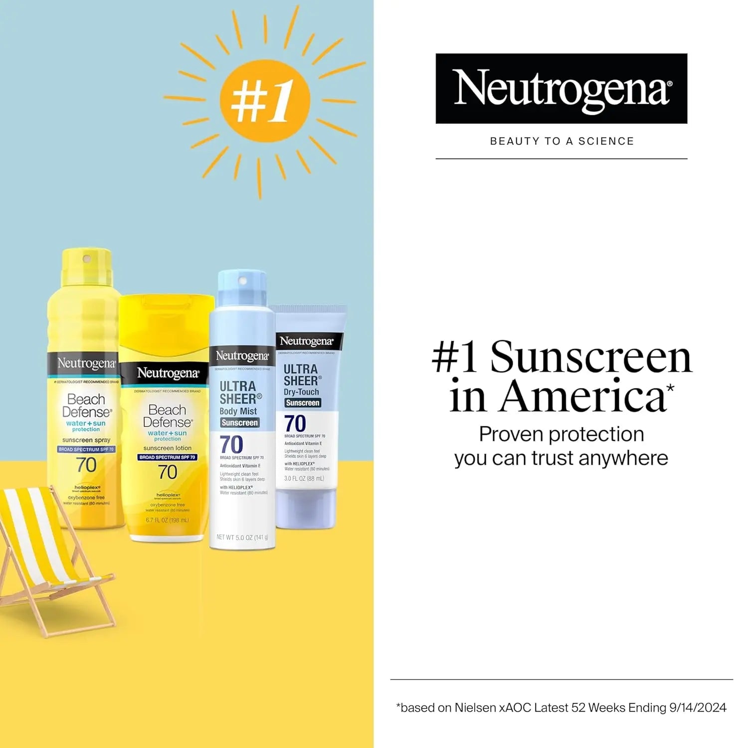 Neutrogena Beach Defense Sunscreen Spray SPF 70 ,184gr - Antiaging Cosmetics