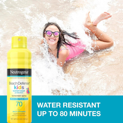 Neutrogena Kids Sunscreen Spray SPF 70, Oxybenzone-Free, Fast-Drying, Water-Resistant - Antiaging Cosmetics