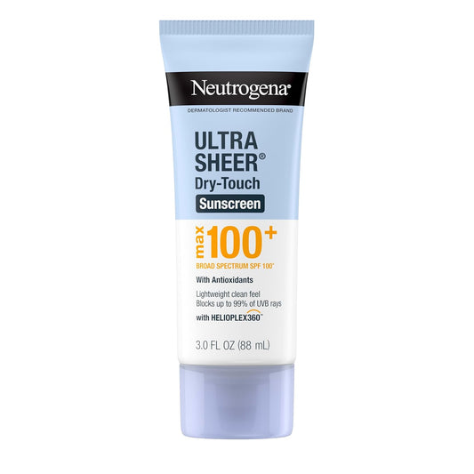 Neutrogena Sunscreen Ultra Sheer SPF100+, Oxybenzone Free, 88ml - Antiaging Cosmetics