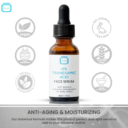 OMIC - 10% Tranexamic Acid Serum for Face - Skin Brightening Serum, For Brown Spots, - 1 fl oz / 30ml - Antiaging Cosmetics