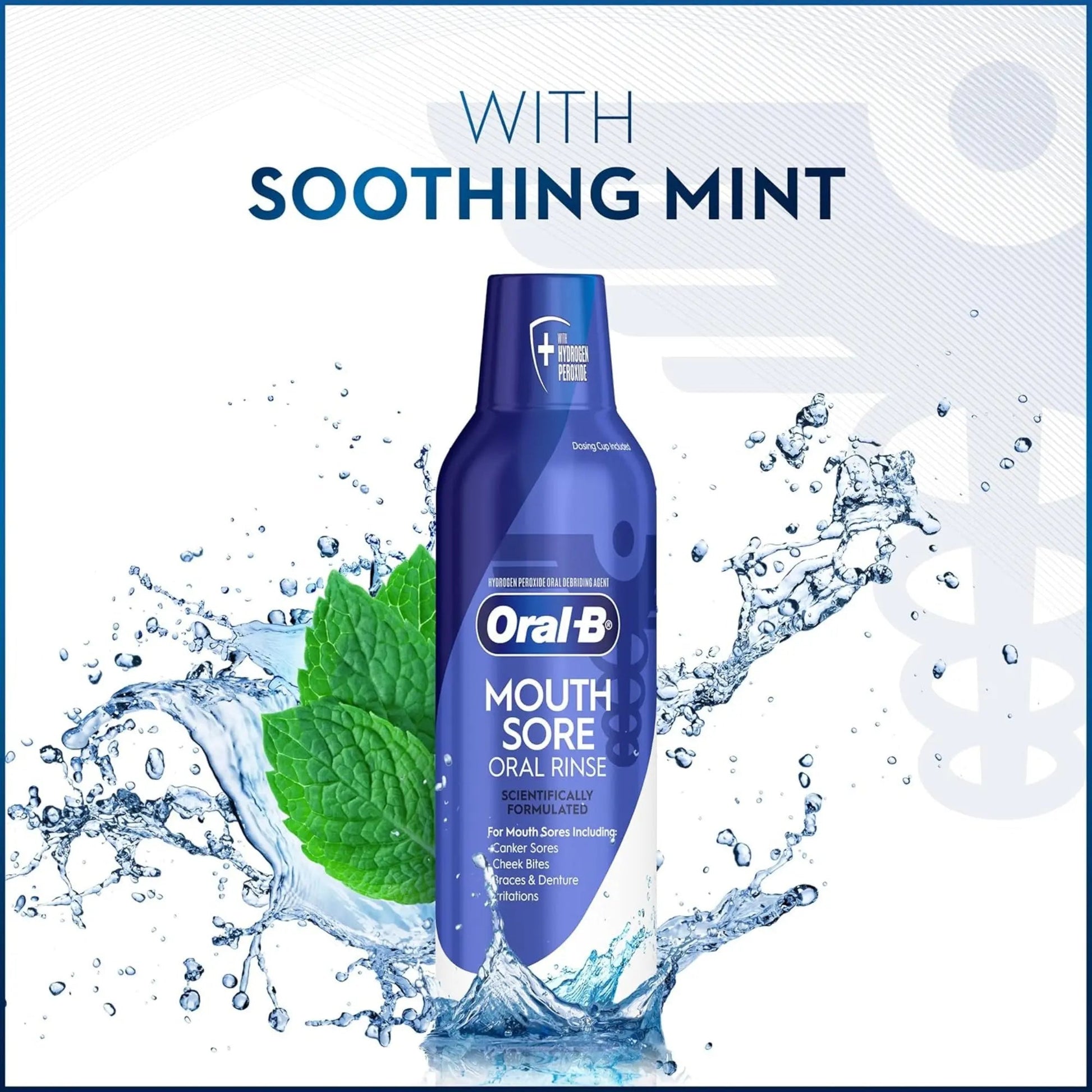 Oral - B Mouthwash Hydrogen Peroxide , Alcohol Free - 475ml - Antiaging Cosmetics