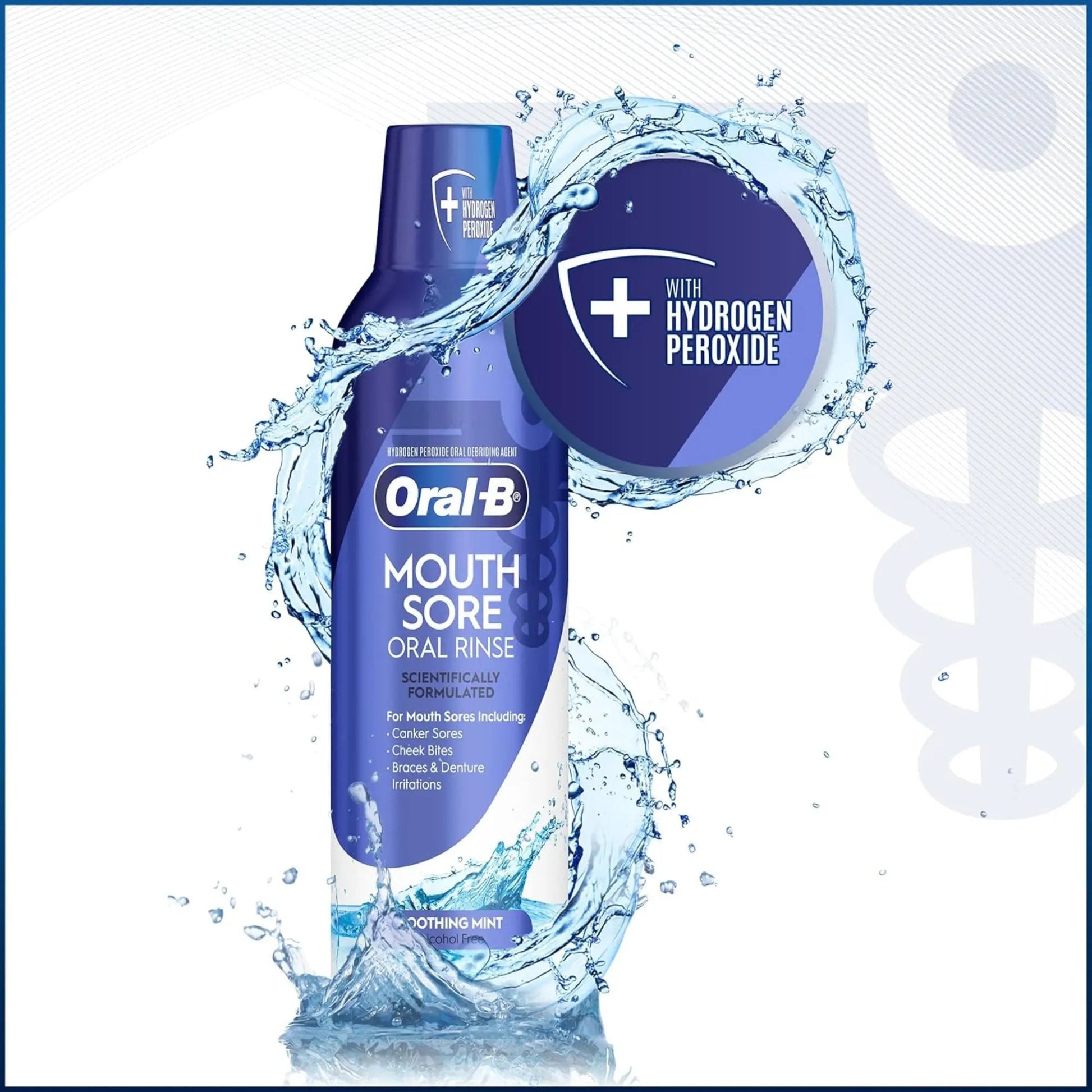 Oral - B Mouthwash Hydrogen Peroxide , Alcohol Free - 475ml - Antiaging Cosmetics
