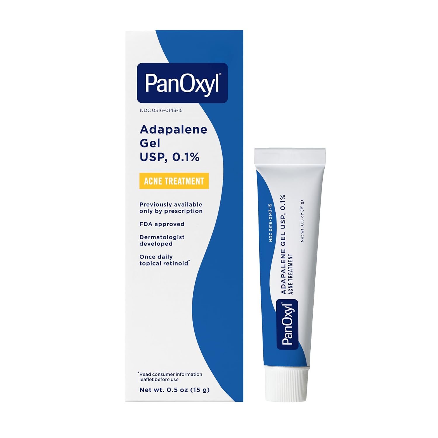 Panoxyl 0.1 Leave On Gel, Retinoid Gel Acne treatment , 15gr - Antiaging Cosmetics