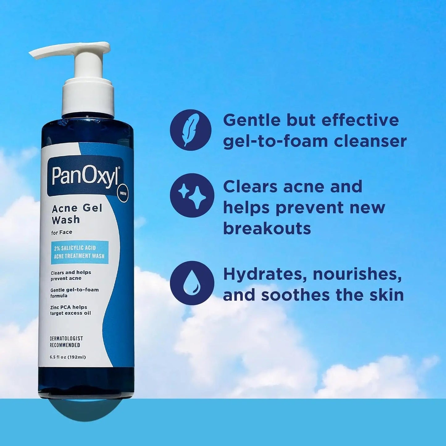 PanOxyl Acne Gel Wash, 2% Salicylic Acid,192ml - Antiaging Cosmetics