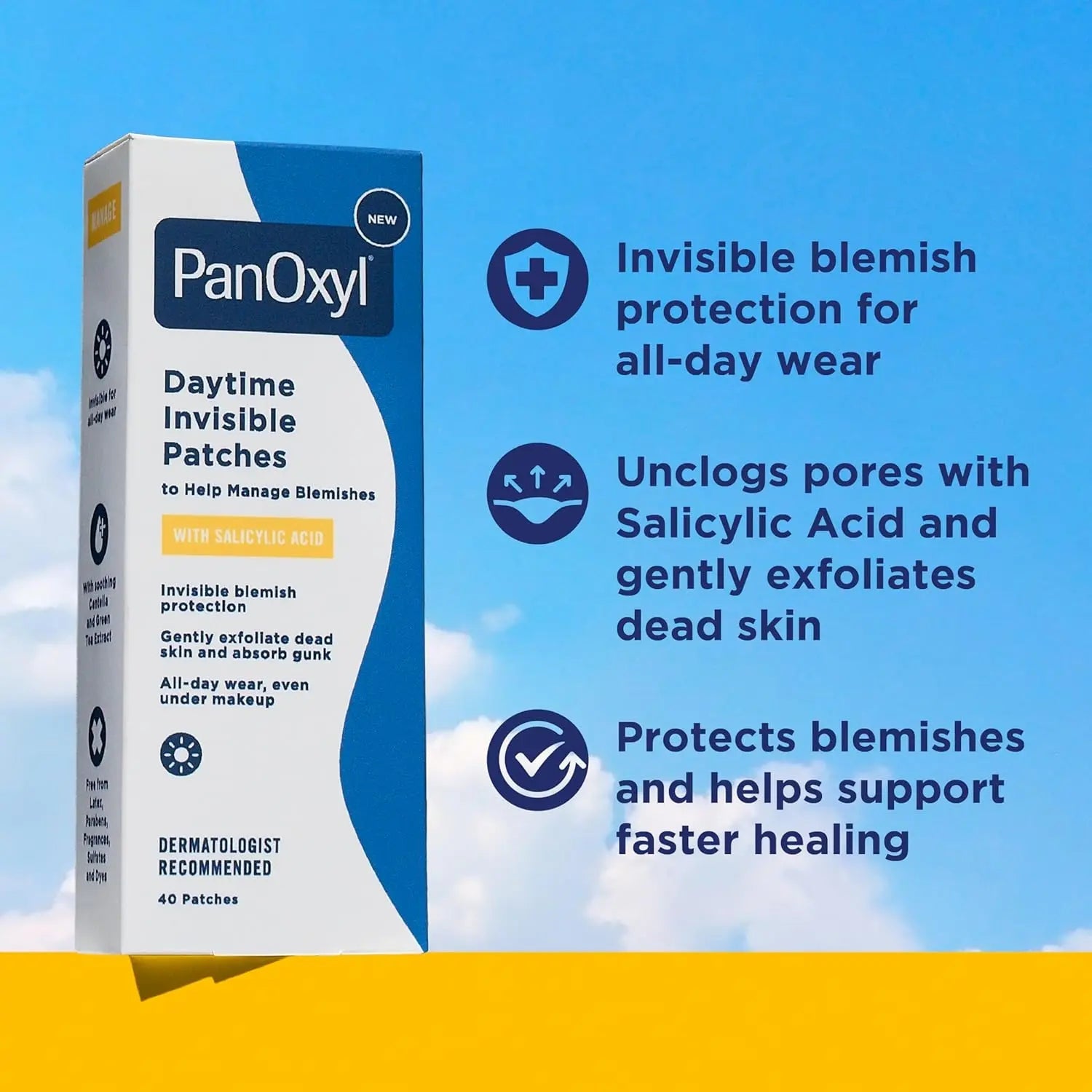 PanOxyl blemish patches Daytime Invisible Blemishes Patches - 40 patches - Antiaging Cosmetics