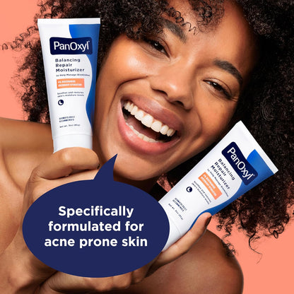 PanOxyl PM Night Face Moisturizer with Niacinamide & Ceramides, Hydrating for Acne-Prone Skin - Antiaging Cosmetics