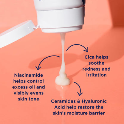 PanOxyl PM Night Face Moisturizer with Niacinamide & Ceramides, Hydrating for Acne-Prone Skin - Antiaging Cosmetics