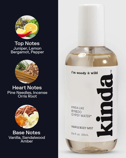 PB Parfums Belcam - KINDA I’m Woody & Wild Hair Mist & Body Mist – Our Version of Byredo Gypsy Water - 225ml - Antiaging Cosmetics