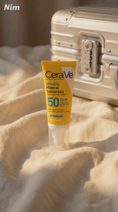 CeraVe SPF 50 Mineral Sunscreen for Face, Sensitive Skin, 48ml