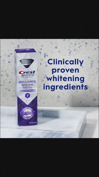 CREST,3D White, Brilliance Toothpaste, 4% Hydrogen Peroxide
