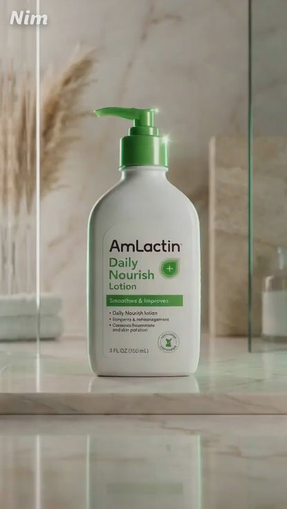Exfoliating Moisturizer with 12% Lactic Acid 225gr - AmLactin Daily Nourish Body Lotion