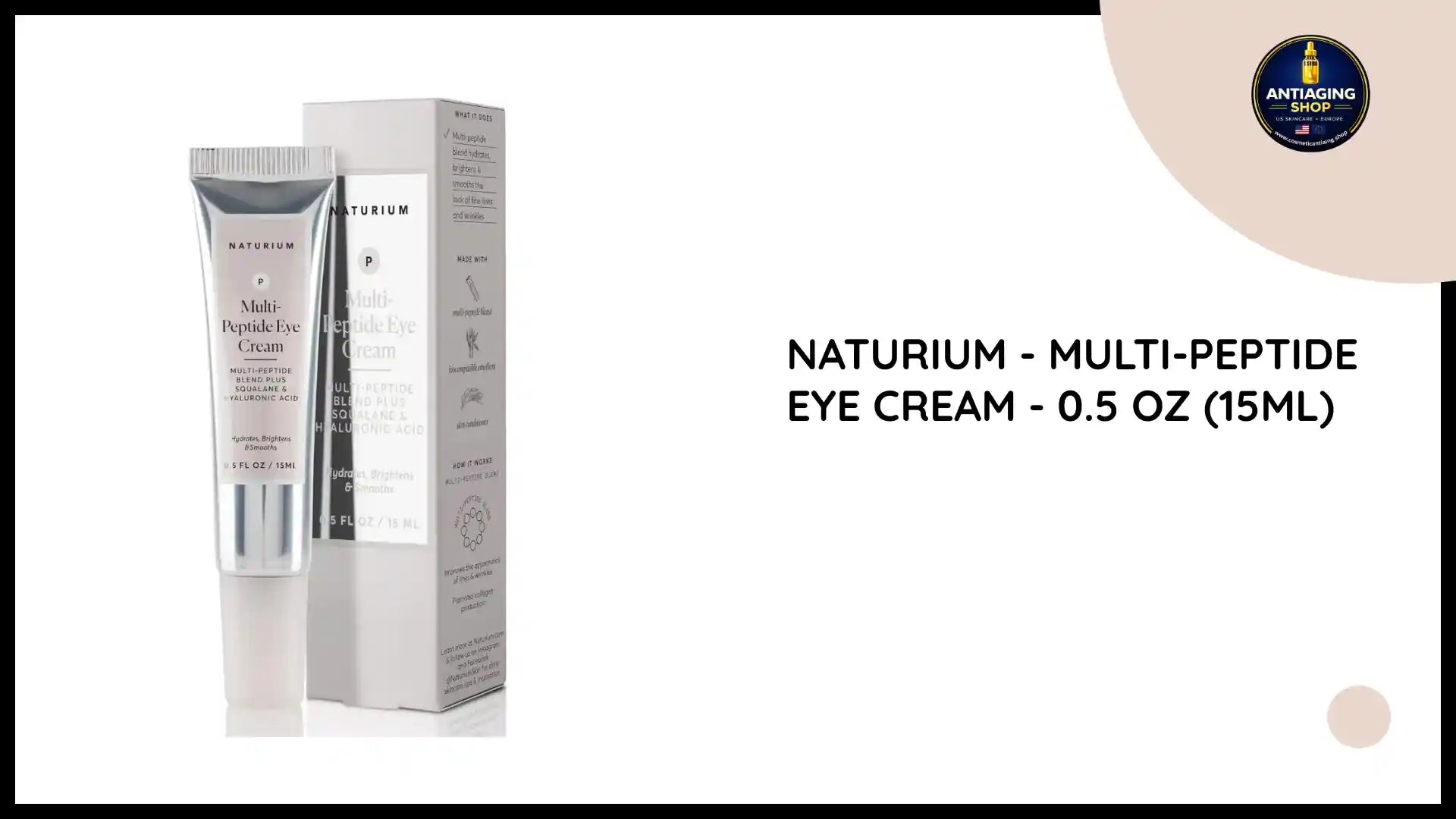 Naturium - Multi-Peptide Eye Cream - 0.5 oz (15ml) by@Outfy