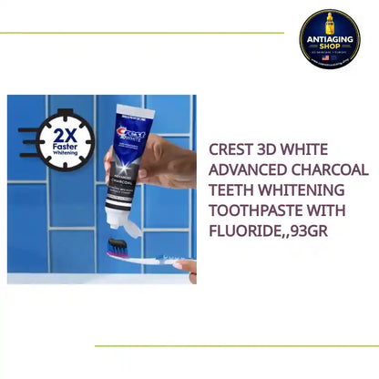 Crest 3D White Advanced Charcoal Teeth Whitening Toothpaste with Fluoride,,93gr by@Outfy