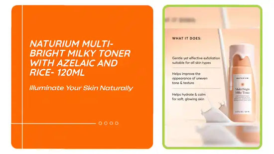 Naturium Multi-Bright Milky Toner with Azelaic and Rice- 120ml by@Outfy