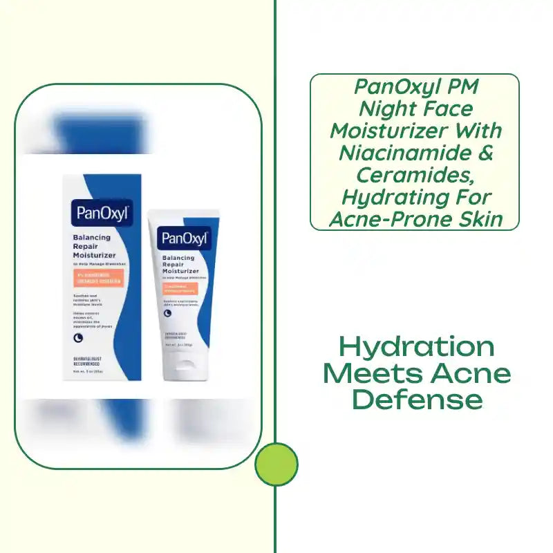PanOxyl PM Night Face Moisturizer with Niacinamide &amp; Ceramides, Hydrating for Acne-Prone Skin by@Outfy