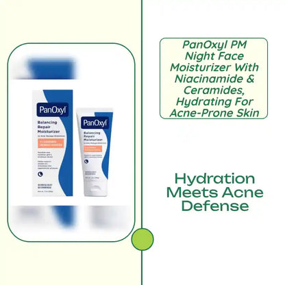 PanOxyl PM Night Face Moisturizer with Niacinamide &amp; Ceramides, Hydrating for Acne-Prone Skin by@Outfy