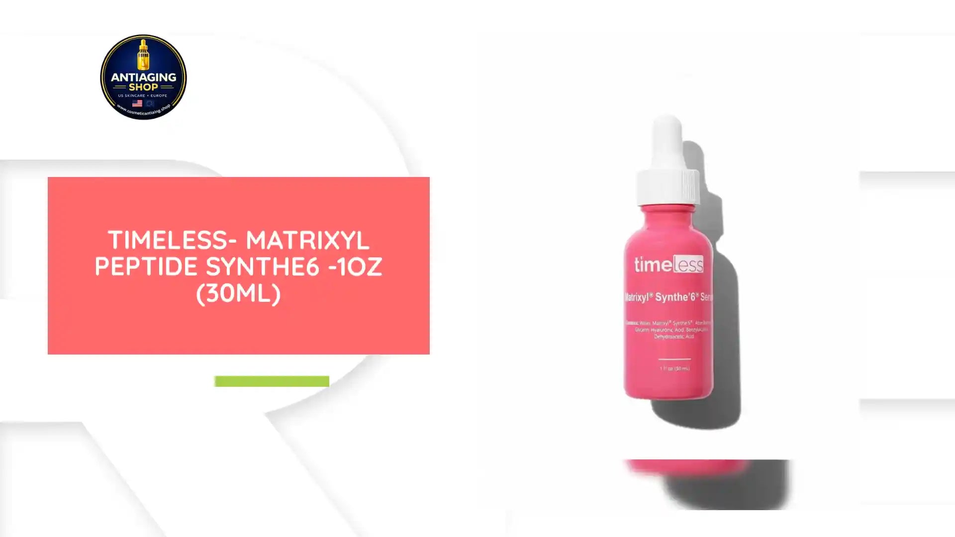 Timeless- Matrixyl Peptide Synthe6 -1oz (30ml) by@Outfy