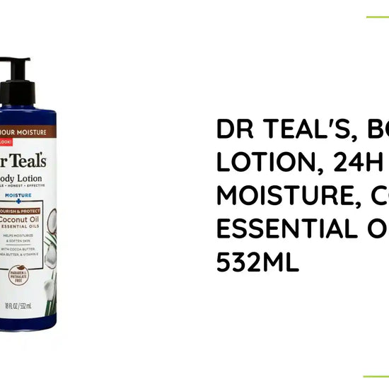 Dr Teal's, Body Lotion, 24h moisture, Coconut, Essential oils, 532ml by@Outfy