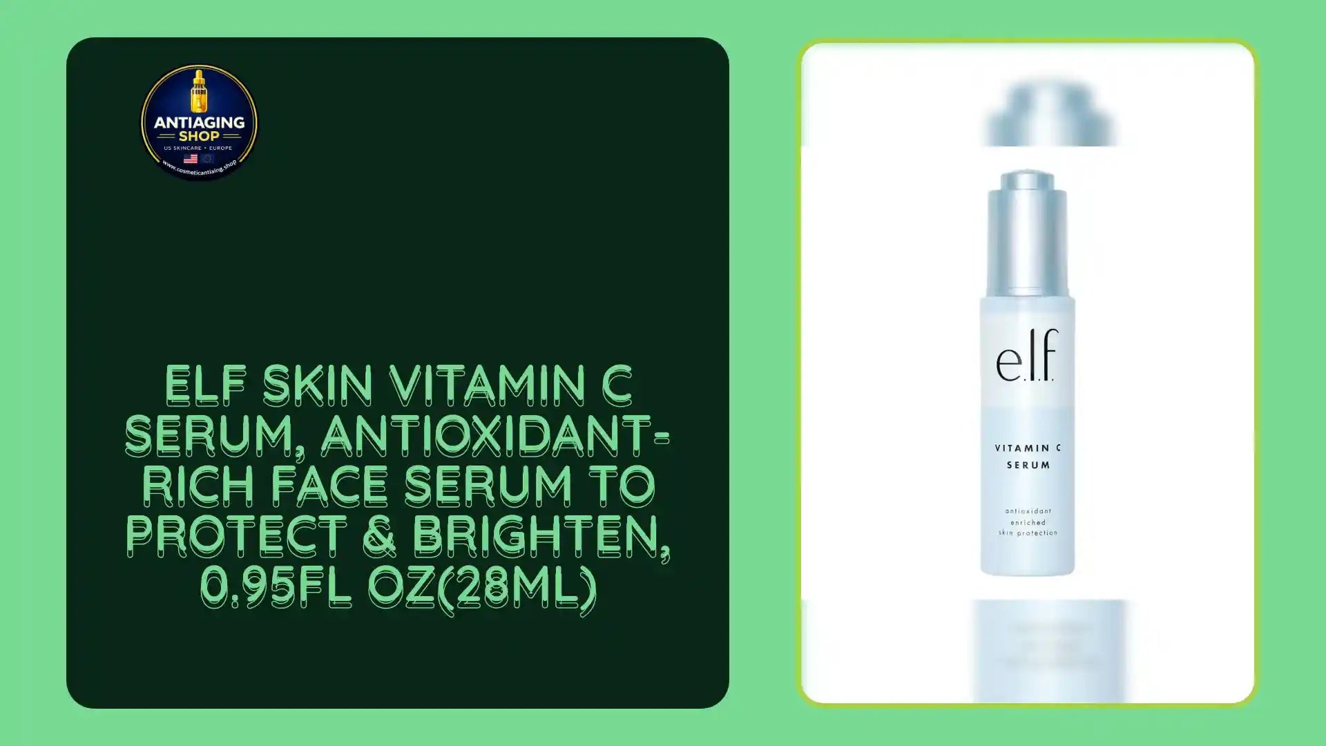 ELF SKIN Vitamin C Serum, Antioxidant-Rich Face Serum to Protect & Brighten, 0.95fl oz(28ml) by@Outfy