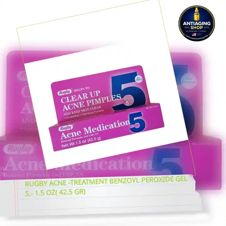 Rugby Acne -Treatment BENZOYL Peroxide Gel 5,- 1.5 oz( 42.5 gr) by@Outfy
