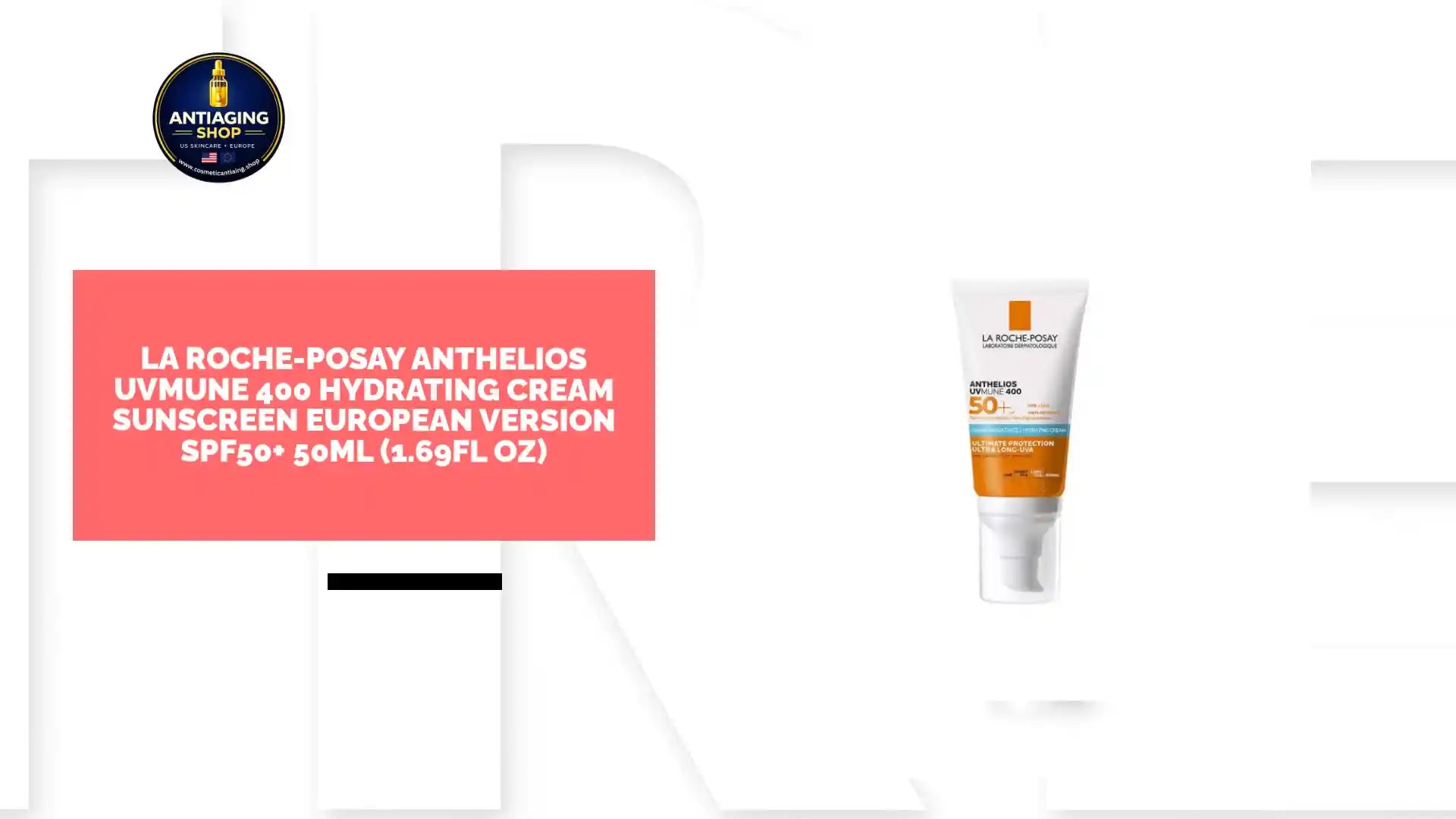 La Roche-Posay Anthelios UVMune 400 Hydrating Cream Sunscreen European version SPF50+ 50ml (1.69fl oz) by@Outfy