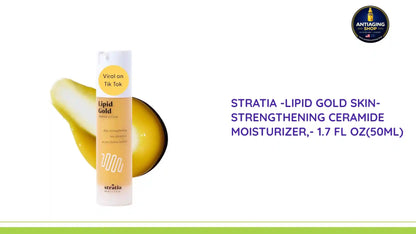 Stratia -Lipid Gold Skin-Strengthening Ceramide Moisturizer,- 1.7 Fl Oz(50ml) by@Outfy