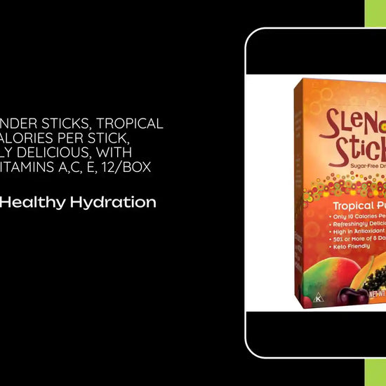NOW Foods, Slender Sticks, Tropical Punch, 15 Calories Per Stick, Refreshingly Delicious, with Antioxidant Vitamins A,C, E, 12/Box by@Outfy