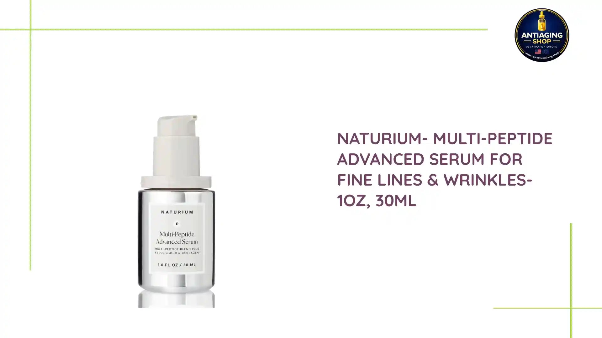 NATURIUM- Multi-Peptide Advanced Serum for Fine Lines &amp; Wrinkles- 1oz, 30ML by@Outfy