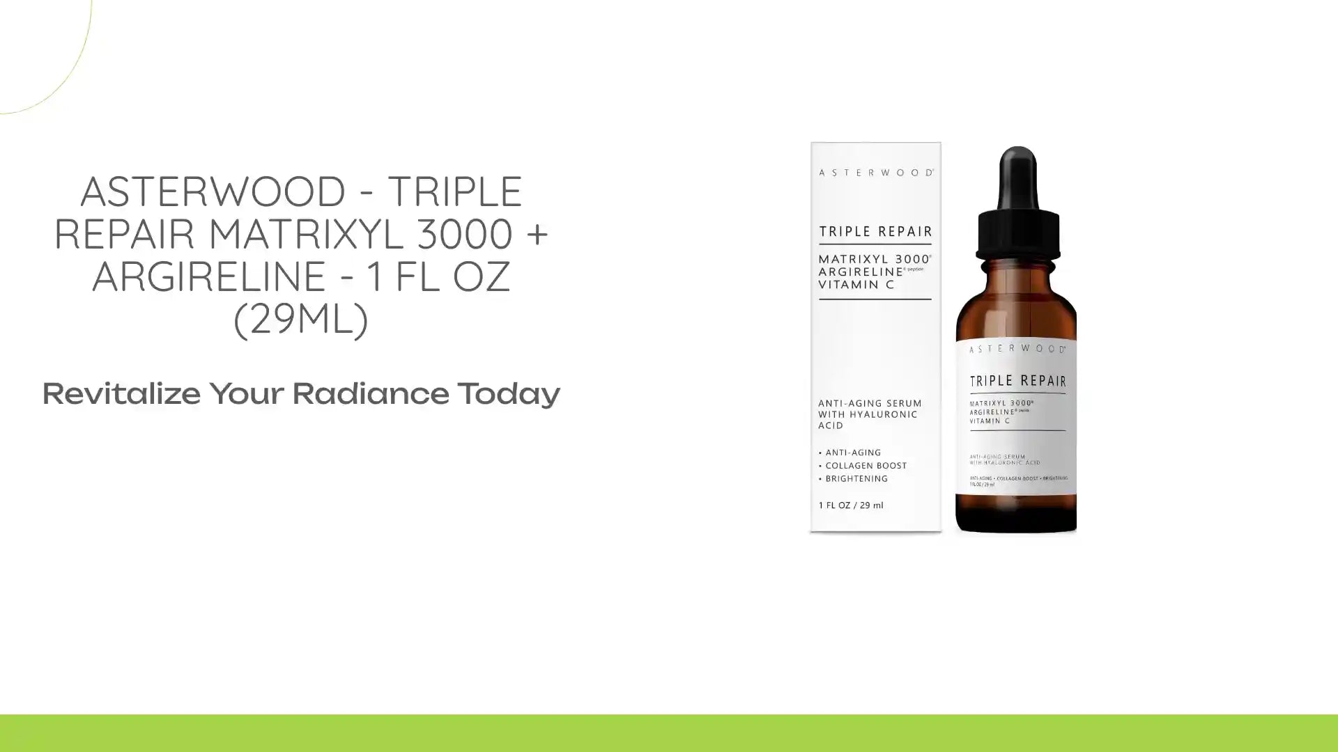 Asterwood - Triple Repair Matrixyl 3000 + Argireline - 1 fl oz (29ml) by@Outfy