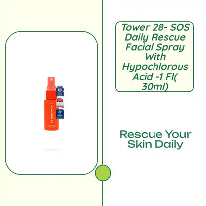 Tower 28- SOS Daily Rescue Facial Spray with hypochlorous acid -1 fl( 30ml) by@Outfy