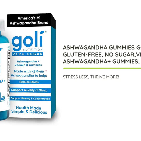 Ashwagandha Gummies Goli Vegan, Gluten-Free, No Sugar,vitamin D Maca Ashwagandha+ Gummies, 60 Gummies by@Outfy