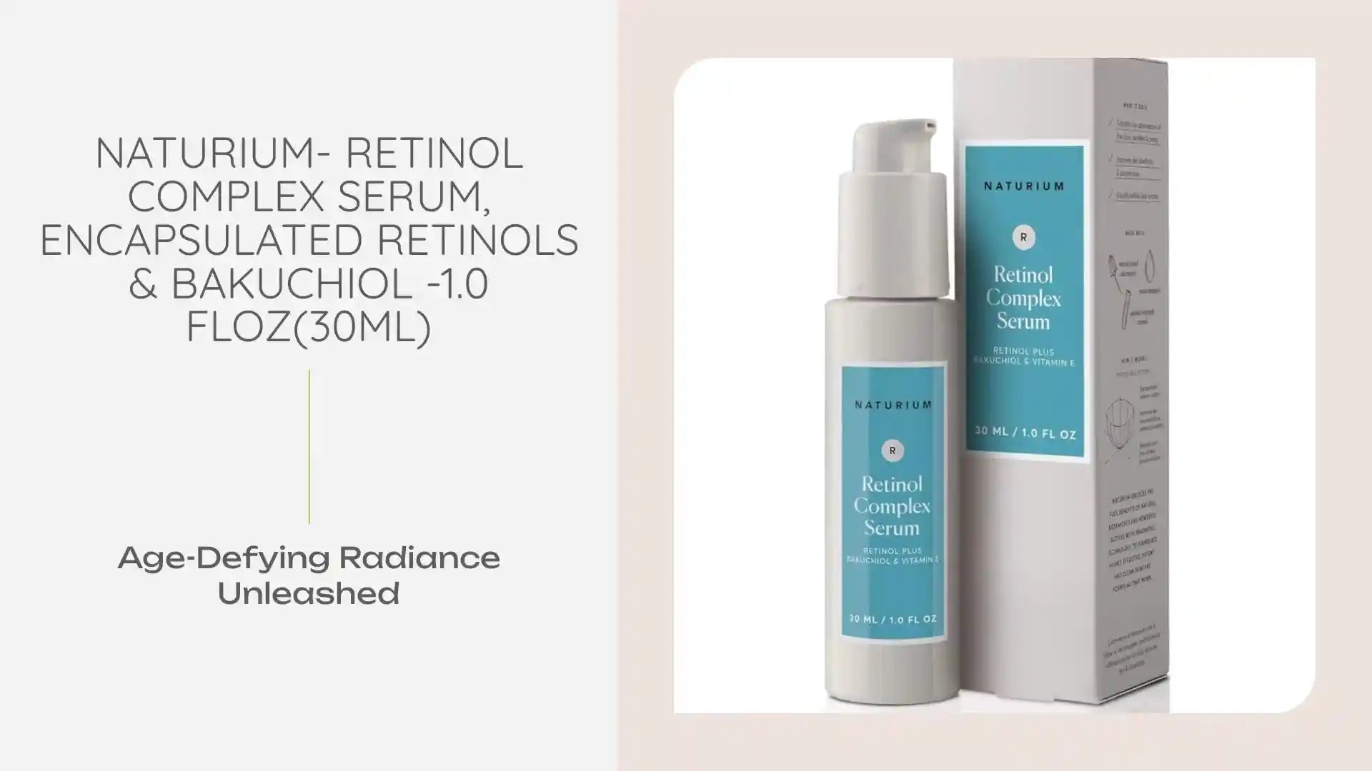 Naturium- Retinol Complex Serum, Encapsulated Retinols &amp; Bakuchiol -1.0 FLOZ(30ml) by@Outfy