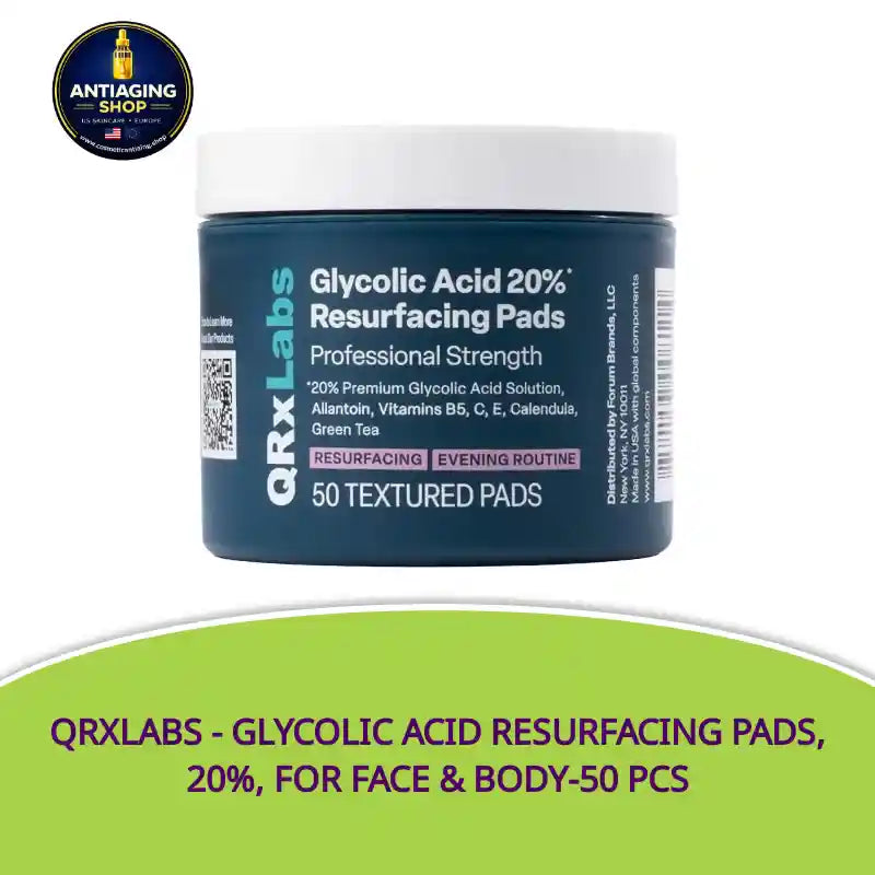QRXLabs - Glycolic Acid Resurfacing Pads, 20%, for Face &amp; Body-50 pcs by@Outfy
