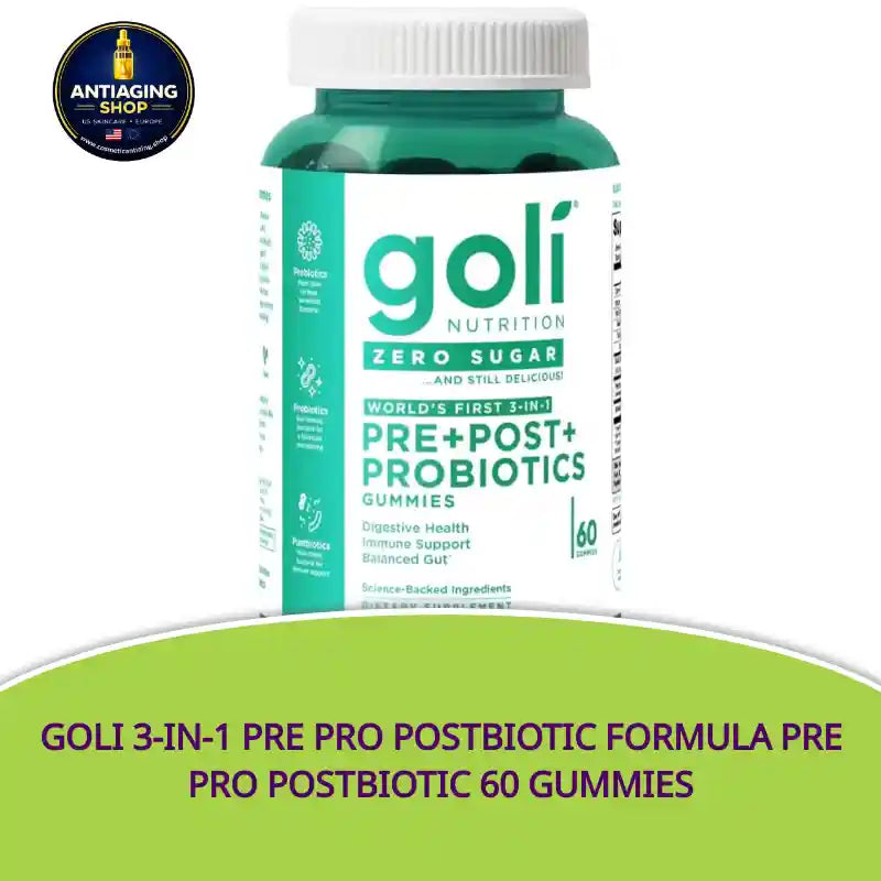 Goli 3-in-1 Pre Pro Postbiotic formula Pre Pro Postbiotic 60 Gummies by@Outfy