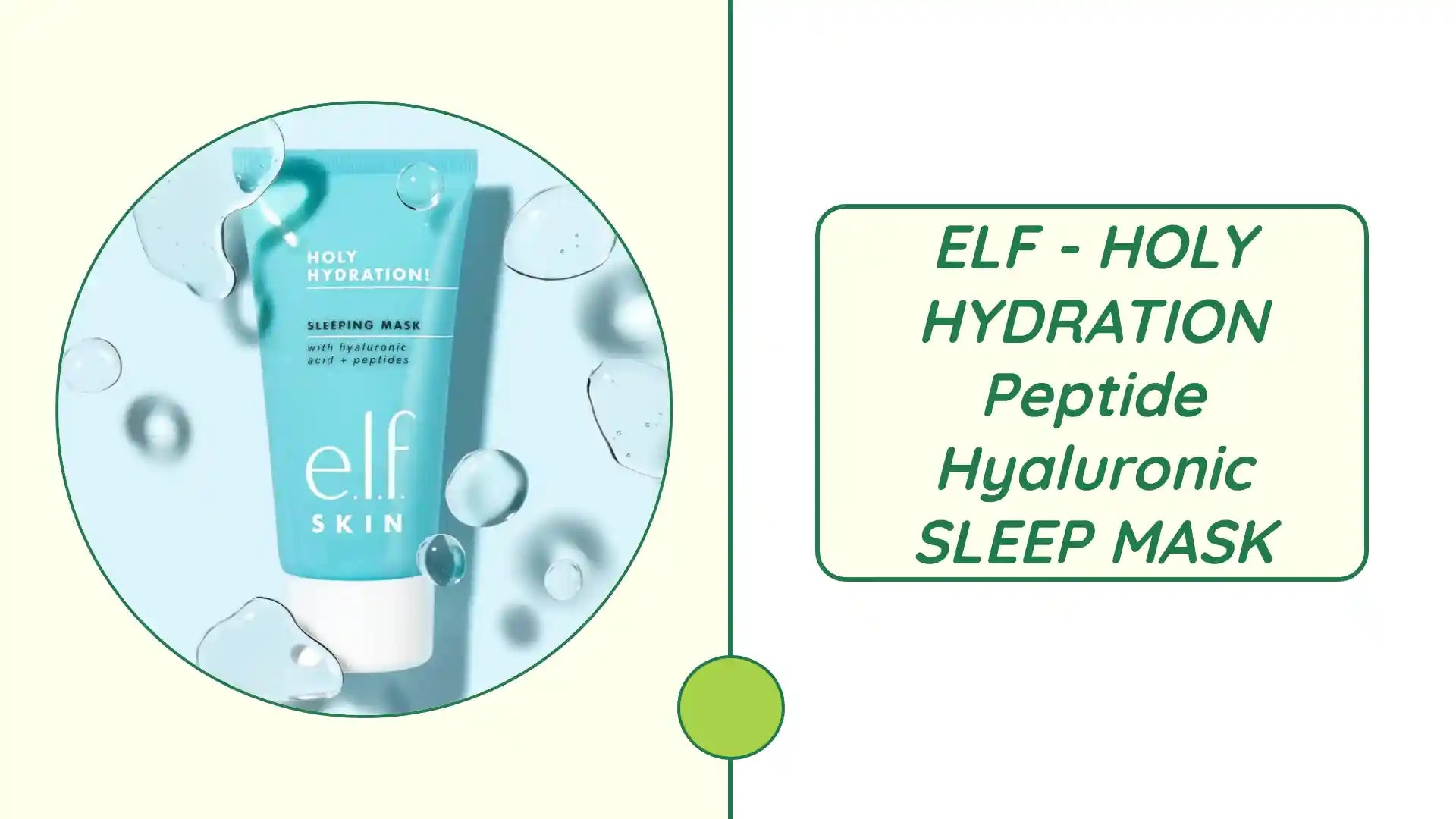 ELF - HOLY HYDRATION Peptide Hyaluronic SLEEP MASK by@Outfy