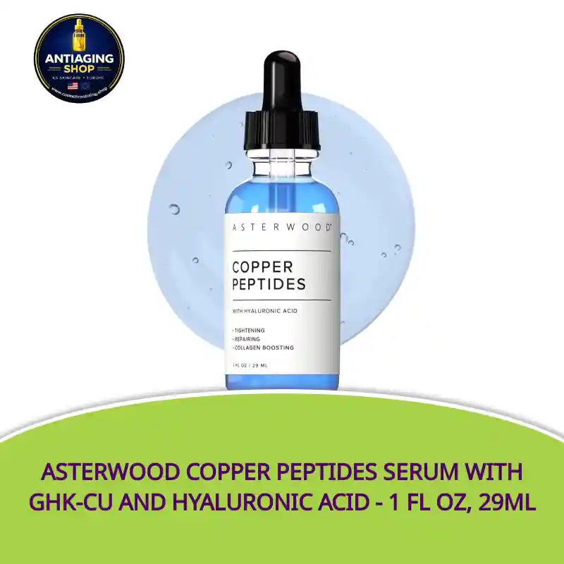 Asterwood Copper Peptides Serum with GHK-Cu and Hyaluronic Acid - 1 Fl Oz, 29ml by@Outfy