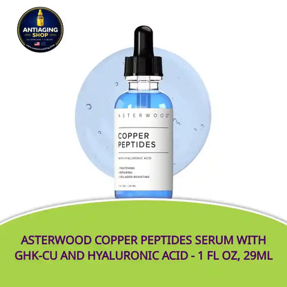 Asterwood Copper Peptides Serum with GHK-Cu and Hyaluronic Acid - 1 Fl Oz, 29ml by@Outfy
