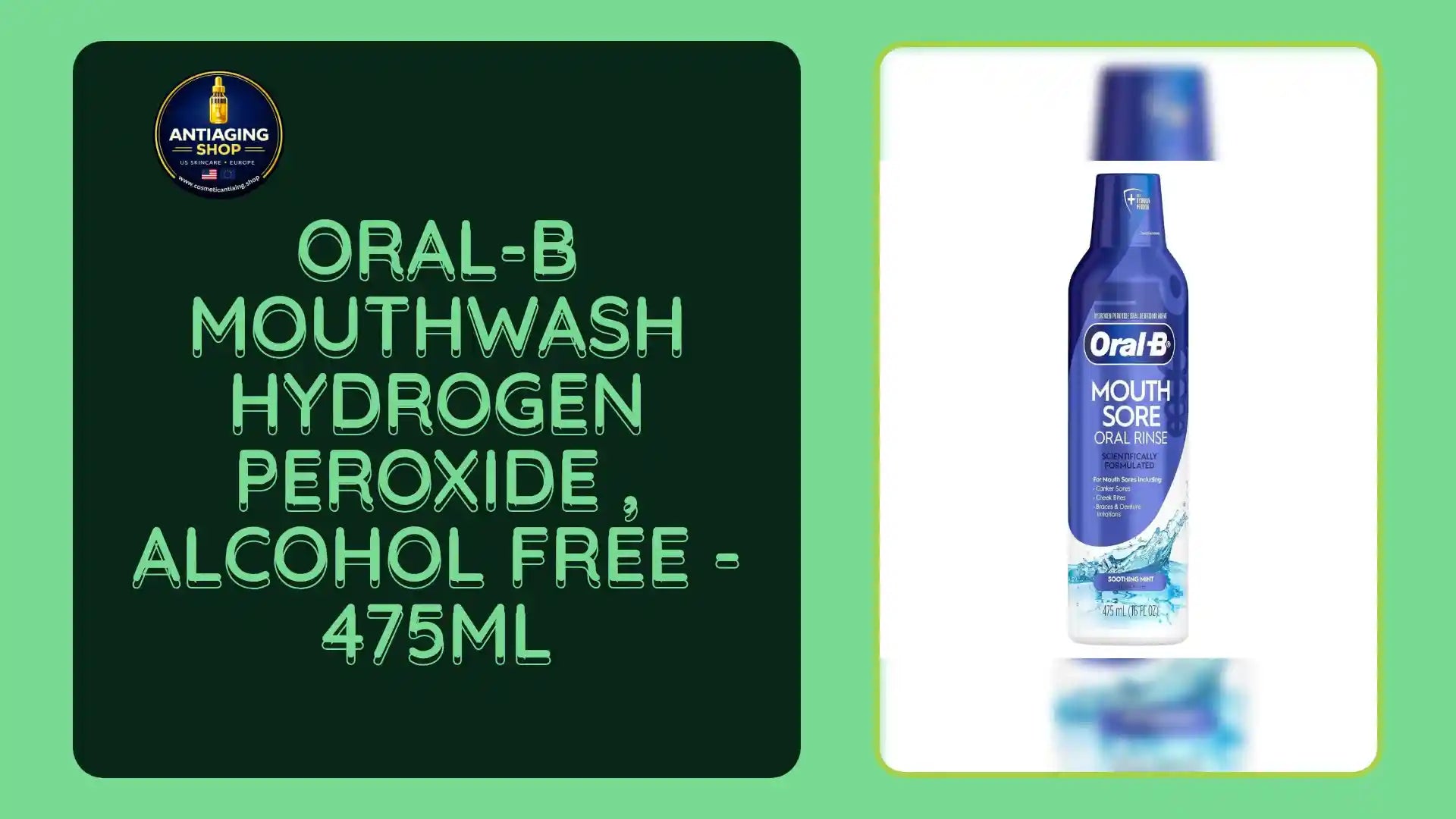 Oral-B Mouthwash Hydrogen Peroxide , Alcohol Free - 475ml by@Outfy