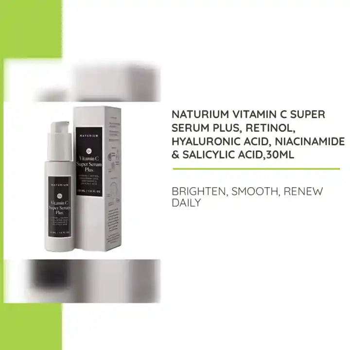 Naturium Vitamin C Super Serum Plus, Retinol, Hyaluronic Acid, Niacinamide & Salicylic Acid,30ml by@Outfy