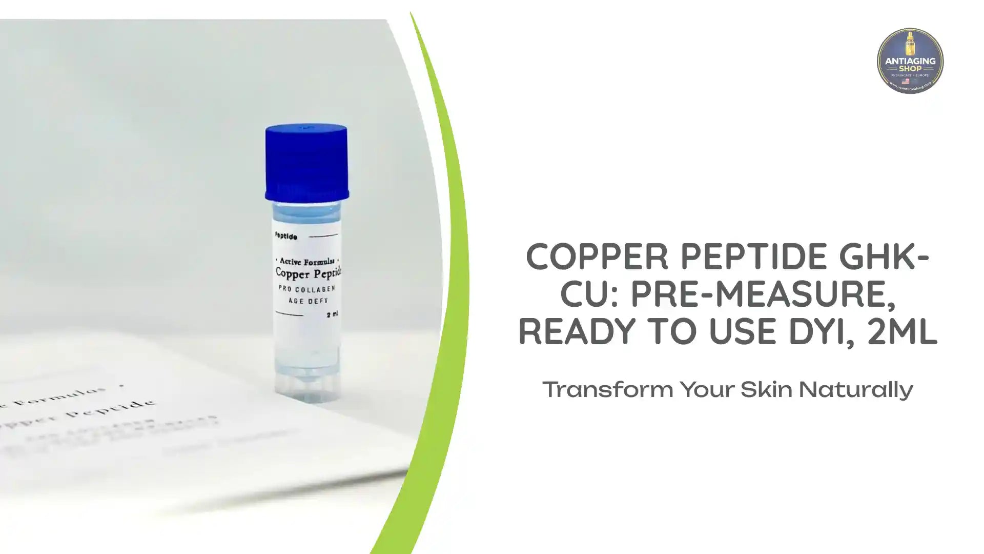 Copper Peptide GHK-Cu: Pre-measure, ready to use DYI, 2ml by@Outfy