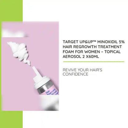 Target up&amp;up&trade; Minoxidil 5% Hair Regrowth Treatment Foam for Women &ndash; Topical Aerosol 2 x60ml by@Outfy
