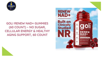 Goli Renew NAD+ Gummies (60 Count) &ndash; No sugar, Cellular Energy &amp; Healthy Aging Support, 60 count by@Outfy