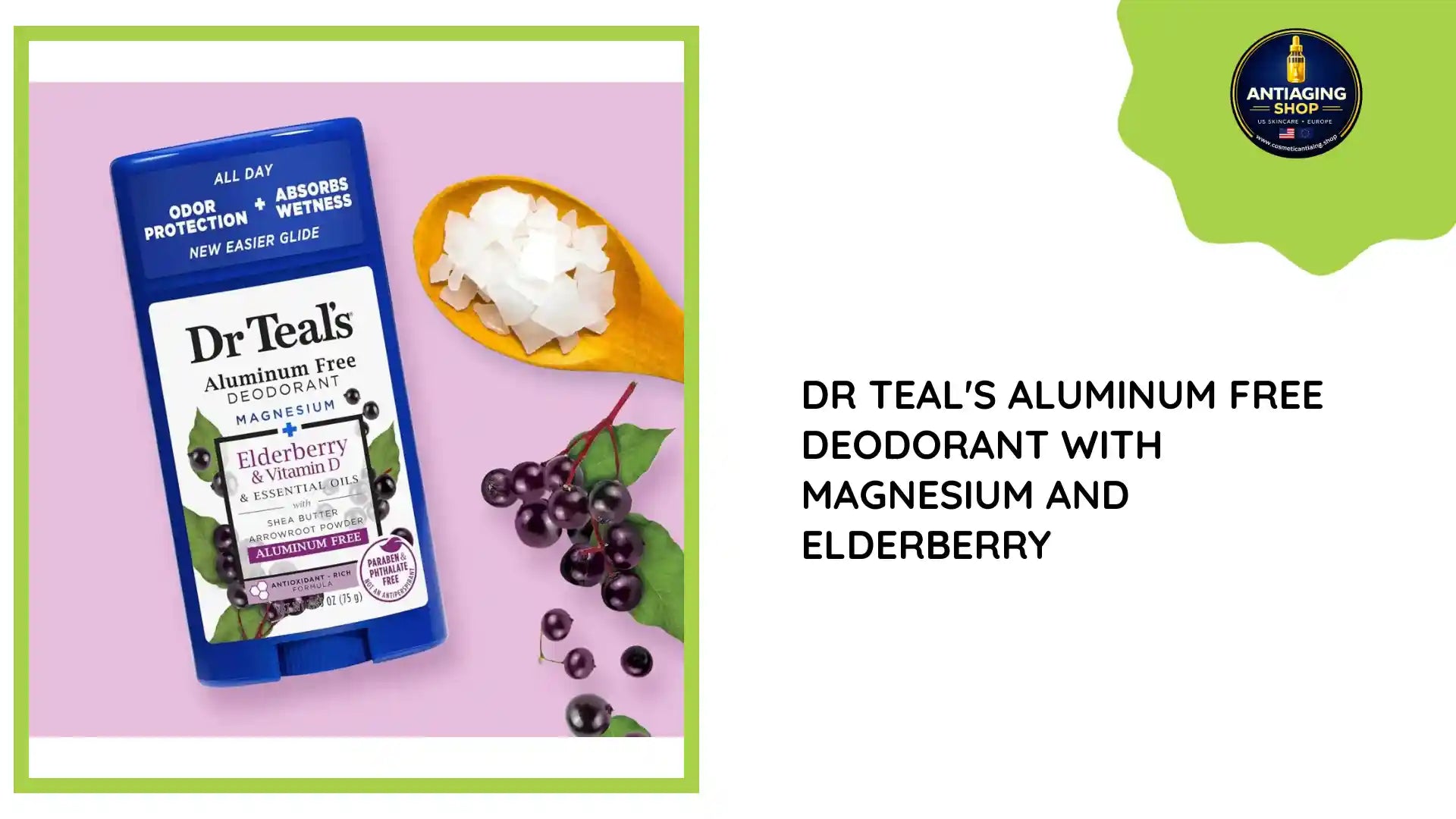 Dr Teal's Aluminum Free Deodorant with Magnesium and Elderberry by@Outfy