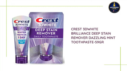 Crest 3DWhite Brilliance Deep Stain Remover Dazzling Mint Toothpaste-59gr by@Outfy