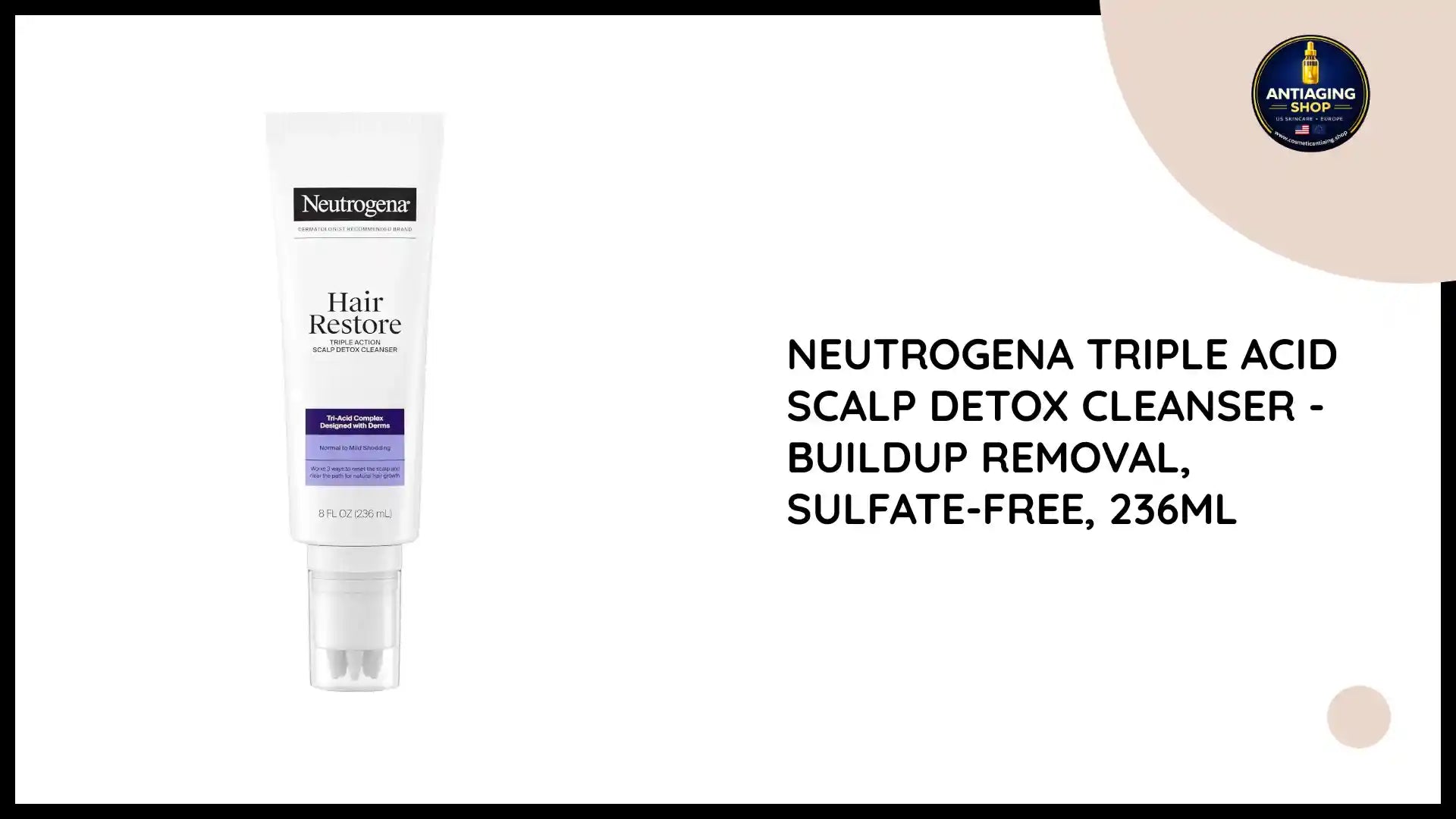 Neutrogena Triple Acid Scalp Detox Cleanser - Buildup Removal, Sulfate-Free, 236ml by@Outfy