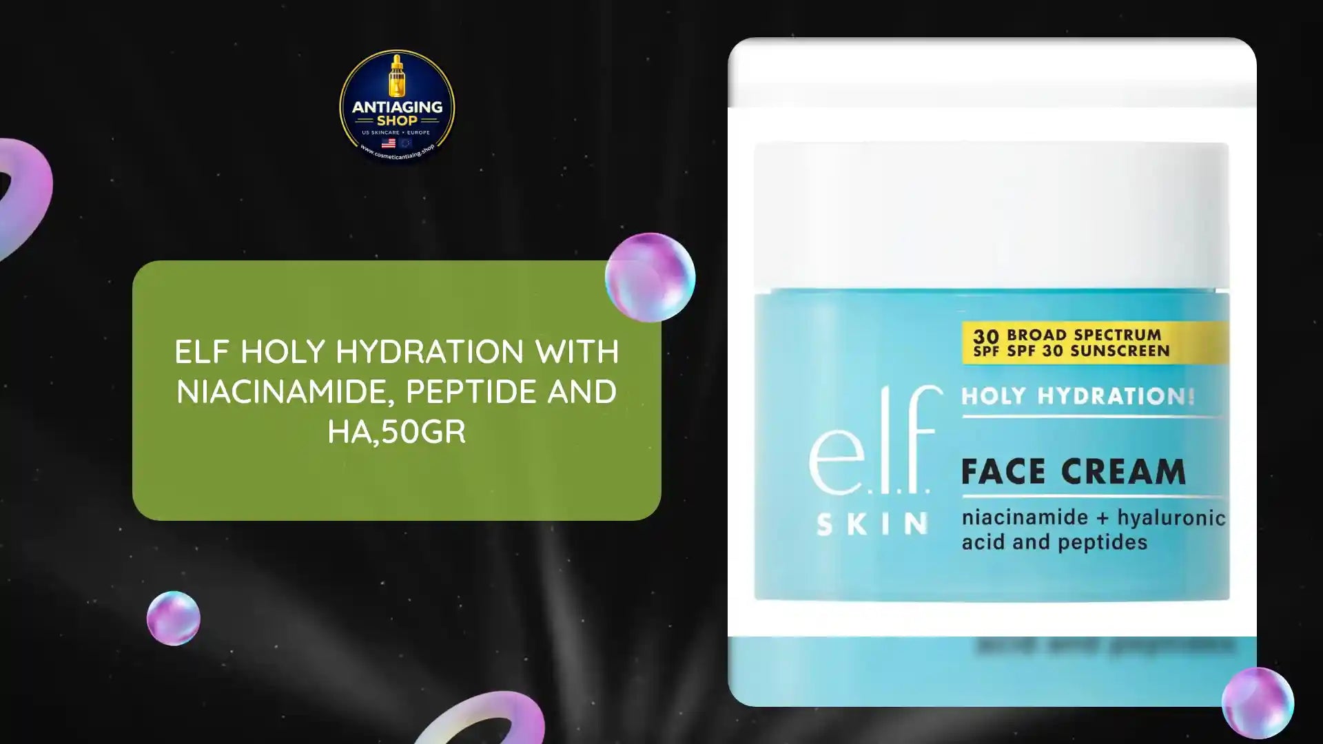 ELF Holy Hydration with Niacinamide, Peptide and HA,50gr by@Outfy