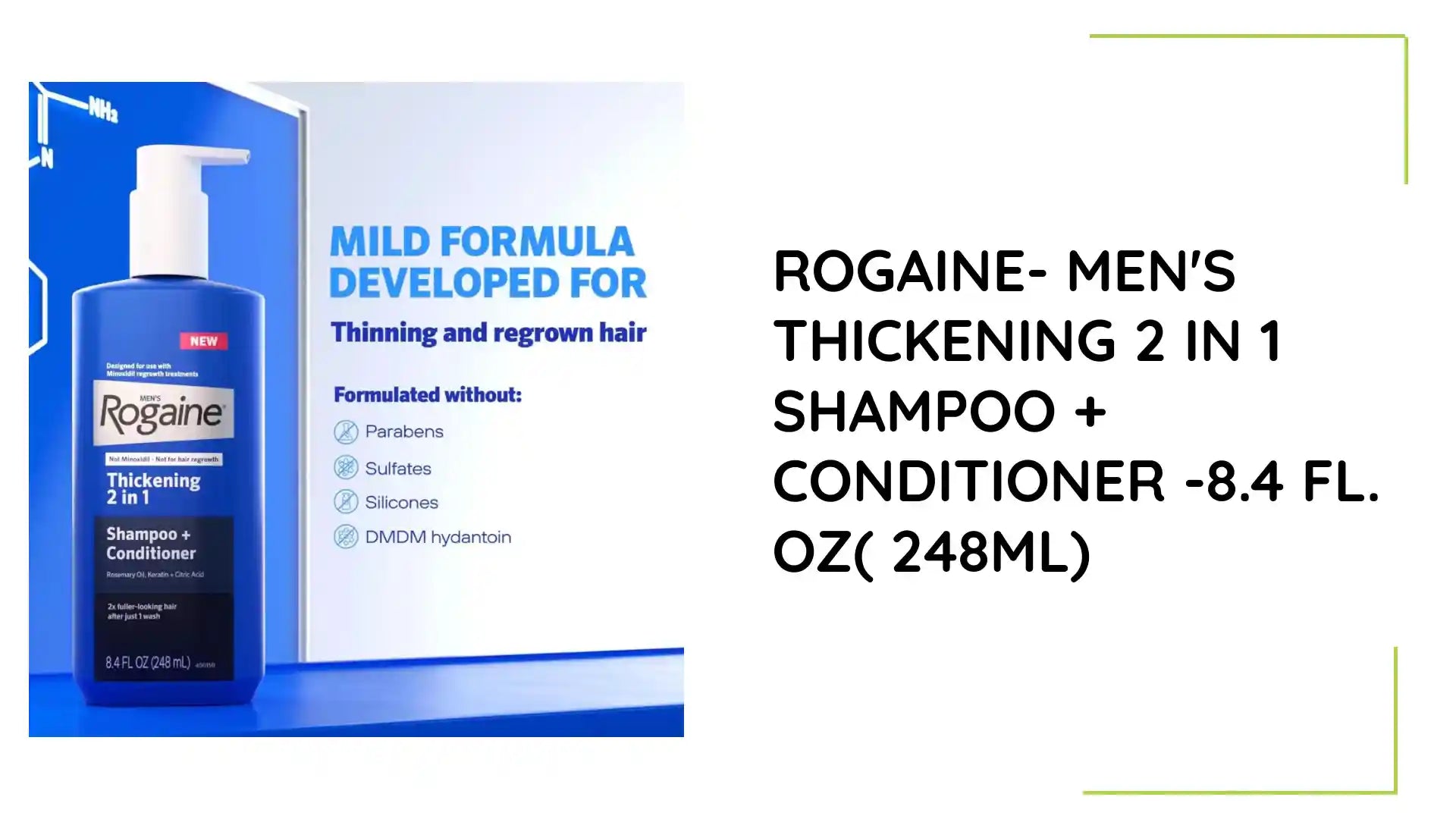 Rogaine- Men's Thickening 2 in 1 Shampoo + Conditioner -8.4 fl. oz( 248ml) by@Outfy
