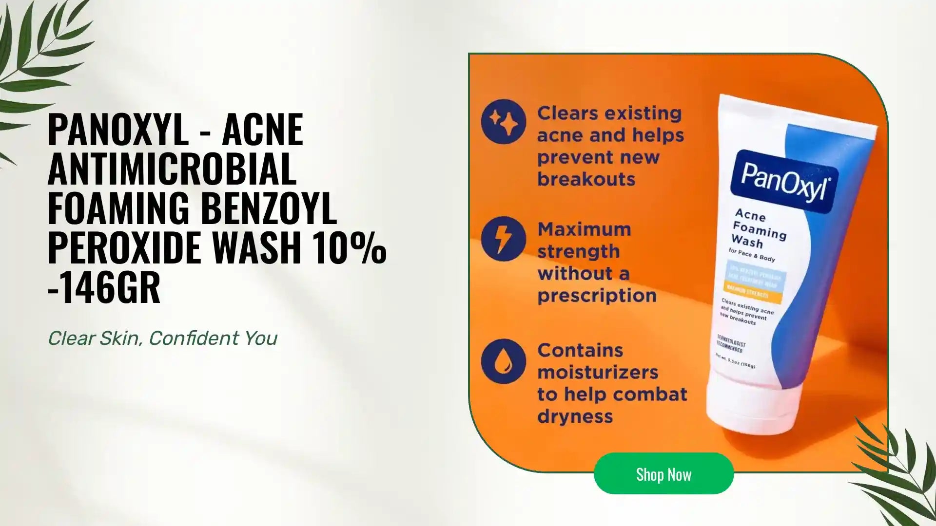 PANOXYL - Acne Antimicrobial Foaming Benzoyl Peroxide Wash 10% -146gr by@Outfy