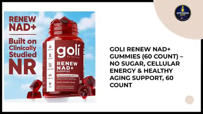Goli Renew NAD+ Gummies (60 Count) &ndash; No sugar, Cellular Energy &amp; Healthy Aging Support, 60 count by@Outfy